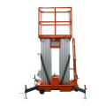 Telescopic double mast aluminum lift 4-14m man lift aerial working platform electro-hydraulic outdoor and indoor